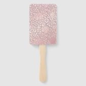 Vintage Pastellrosa Silberblume Fächer (Rückseite)