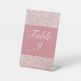 Vintage Pastellrosa Silberblume Sockelschild