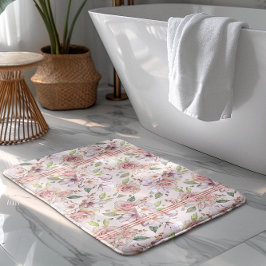 Vintage Pastellrosen Badematte