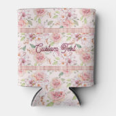 Vintage Pastellrosen Dosenkühler (Vorderseite)