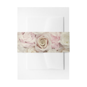Vintage-Pastellrosen Einladungsbanderole