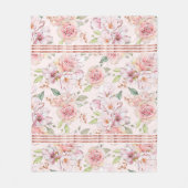 Vintage Pastellrosen Fleecedecke (Vorderseite)