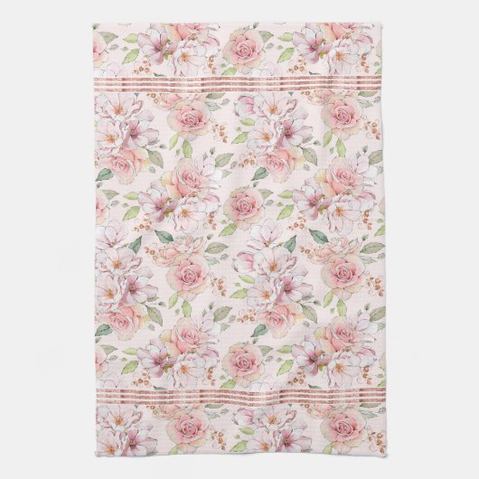 Vintage Pastellrosen Geschirrtuch (Vertikal)