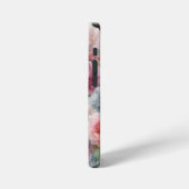 Vintage Pastellrosen mit Schmetterling iPhone Hülle (Linke Seite)