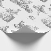 Vintage Pastoralschaf-Boy Lady Craft Geschenkpapier (Ecke)