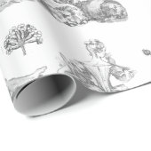 Vintage Pastoralschaf-Boy Lady Craft Geschenkpapier (Rolleneckpunkt)