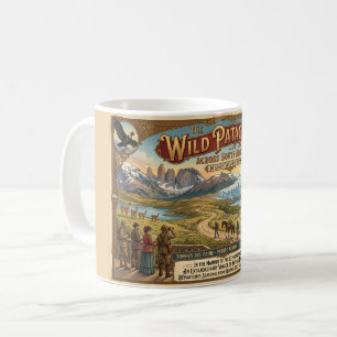 Vintage Patagonia Reiseplakat Erkundungsära Kaffeetasse