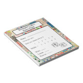 Vintage Patchwork Bunco Abend Notizblock (angewinkelt)