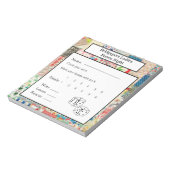 Vintage Patchwork Bunco Abend Notizblock (Rotiert)