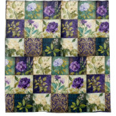 Vintage Patchwork-Duschvorhang Duschvorhang (Vorderseite)