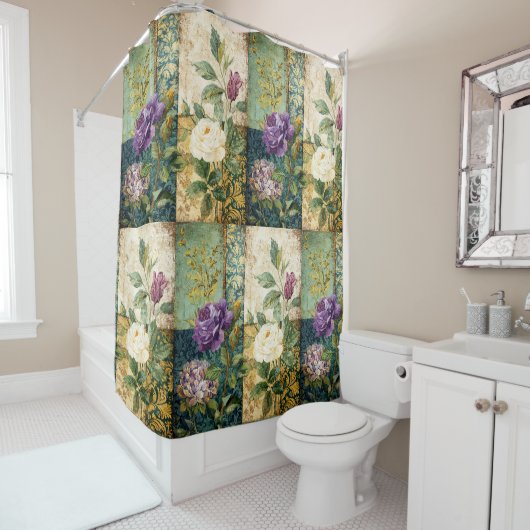 Vintage Patchwork-Duschvorhang Duschvorhang (Beispiel)