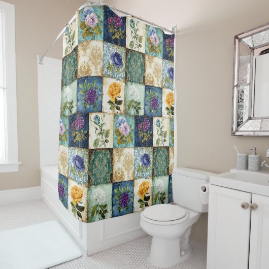 Vintage Patchwork-Duschvorhang Duschvorhang (Beispiel)