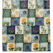 Vintage Patchwork-Duschvorhang Duschvorhang (Vorderseite)