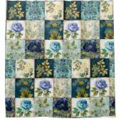 Vintage Patchwork-Duschvorhang Duschvorhang (Vorderseite)