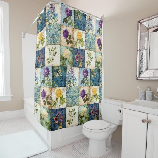 Vintage Patchwork-Duschvorhang Duschvorhang (Beispiel)