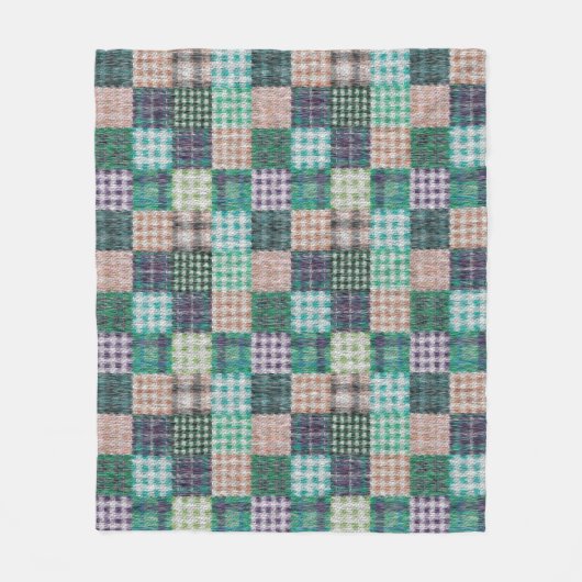 Vintage-Patchwork-Flanelldecke Fleecedecke (Vorderseite)
