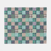 Vintage-Patchwork-Flanelldecke Fleecedecke (Vorderseite (Horizontal))
