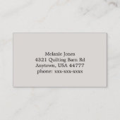 Vintage Patchwork-Nähmaschine Visitenkarte (Rückseite)