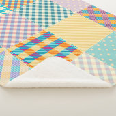Vintage-Patchwork: Nahtloser Textilhintergrund Sherpadecke (3/4)