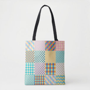 Vintage-Patchwork: Nahtloser Textilhintergrund Tasche
