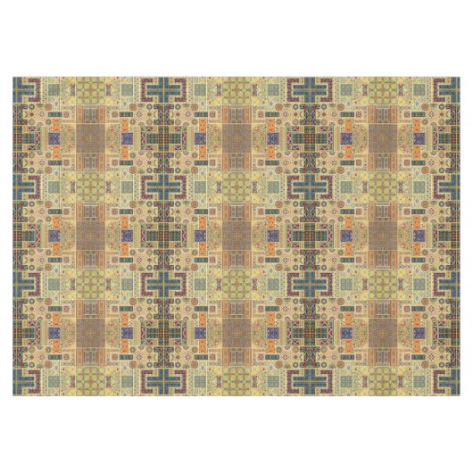 Vintage Patchwork-Patterns-Software Tischdecke (Vorderseite (Horizontal))