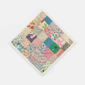 Vintage-Patchwork-Print-Papier-Servietten Serviette (Ecke)
