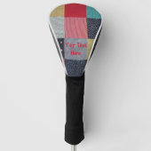 Vintage Patchwork-Quadrate Golf Headcover (Vorderseite)