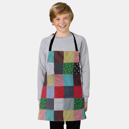 Vintage Patchwork-Quadrate Schürze (Getragen)