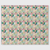 Vintage-Patchwork-Quilt-Druck Geschenkpapier (Flach)