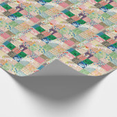 Vintage-Patchwork-Quilt-Druck Geschenkpapier (Ecke)