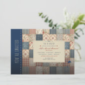Vintage Patchwork-Quilt für jeden Anlass Einladung (Stehend Vorderseite)