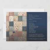 Vintage Patchwork-Quilt für jeden Anlass Einladung (Rückseite)