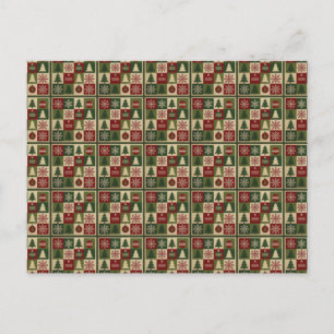 Vintage, Patchwork-Quilt-Look rustikal Weihnachten