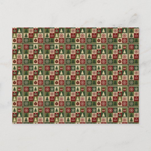 Vintage, Patchwork-Quilt-Look rustikal Weihnachten (Vorderseite)