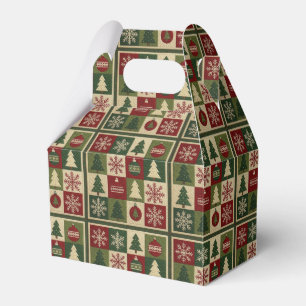 Vintage, Patchwork-Quilt-Look rustikal Weihnachten Geschenkschachtel
