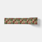 Vintage, Patchwork-Quilt-Look rustikal Weihnachten Ripsband (Vorderseite)