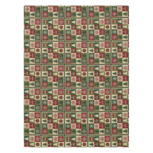 Vintage, Patchwork-Quilt-Look rustikal Weihnachten Tischdecke