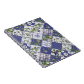 Vintage Patchwork-Quilt-Monogramm-Notizbuch Notizblock (Rechte Seite)