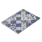 Vintage Patchwork-Quilt-Monogramm-Notizbuch Notizblock (Linke Seite)