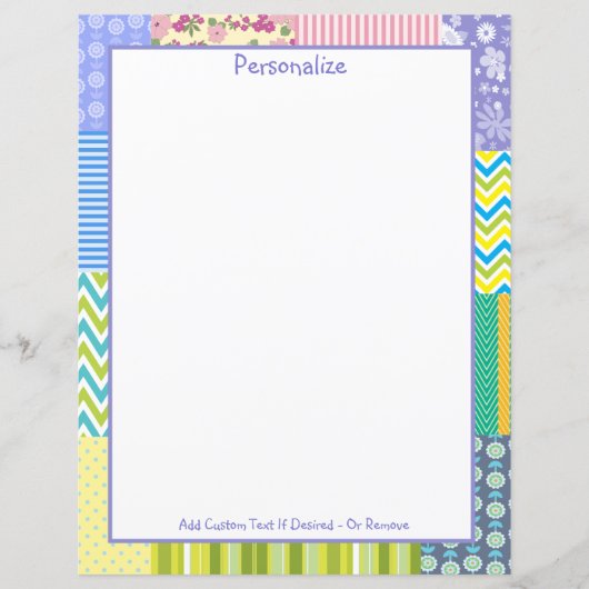 Vintage-Patchwork-Quilt-Muster-Nähen Personalisier (Vorderseite)