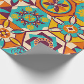 vintage Patchwork-Quilt-Muster. Vintage-Dekor Geschenkpapier (Ecke)