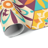 vintage Patchwork-Quilt-Muster. Vintage-Dekor Geschenkpapier (Rolleneckpunkt)