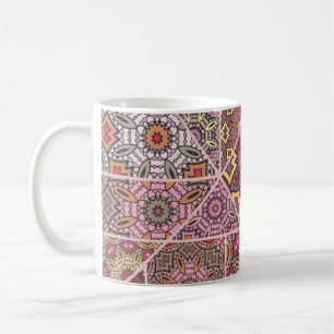 Vintage-Patchwork-Quilt-Muster. Vintage-Dekorativ Kaffeetasse