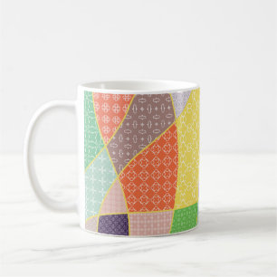 Vintage-Patchwork-Quilt-Muster. Vintage-Dekorativ Kaffeetasse