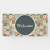 Vintage, patchwork-quilt-Optik Banner (Horizontal)