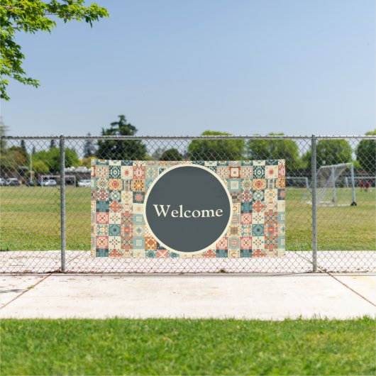Vintage, patchwork-quilt-Optik Banner (Insitu)