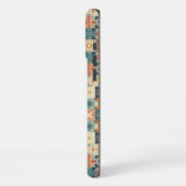 Vintage, patchwork-quilt-Optik iPhone Hülle (Linke Seite)