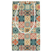 Vintage, patchwork-quilt-Optik Kleine Geschenktüte (Vorderseite)
