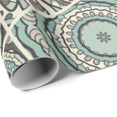 Vintage patchwork quilt pattern. Korikvintage Geschenkpapier (Rolleneckpunkt)