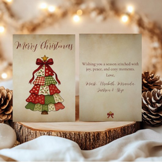 Vintage Patchwork-Quilt Weihnachten 